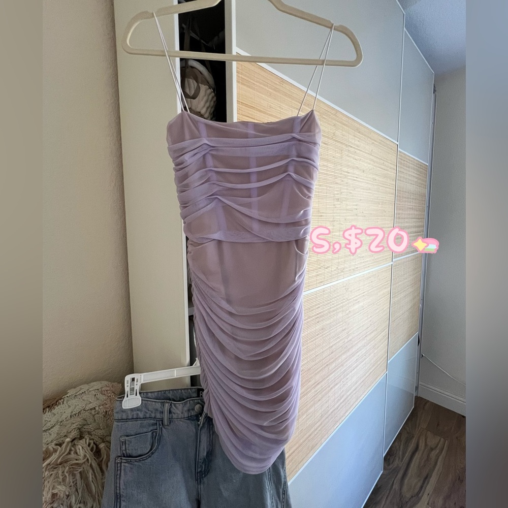 Ruched dress, lavender